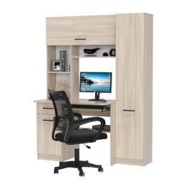 Комплект из компьютерного кресла и компьютерного стола Aльфа кресло чёрное