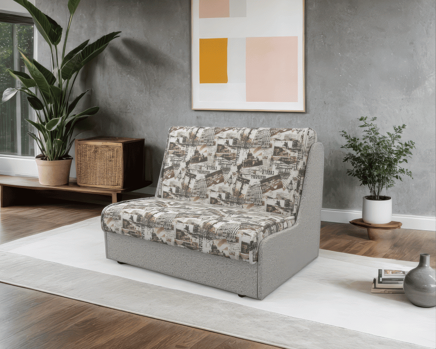 Диваны кровати со спальным местом, Диван прямой Аккордеон №2 140 см (Газета)