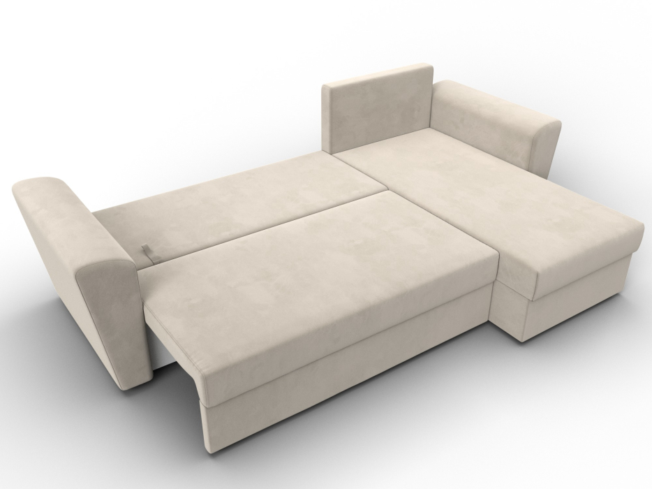Диваны угловые в гостиную, Угловой диван Амстердам Лайт правый угол, микровельвет