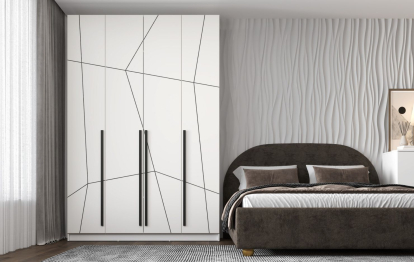 Шкаф для одежды 67.13 Брандо (4-х дв.) МДФ Геометрия