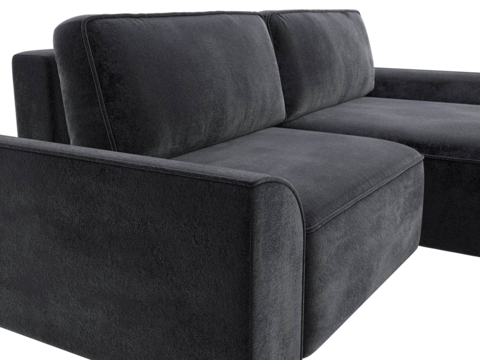 Диваны угловые в гостиную, Диван угловой Лига-048 НПБ, велюр TOWER