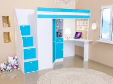 Кровати-чердаки, Кровать чердак Golden Kids 6 белый 