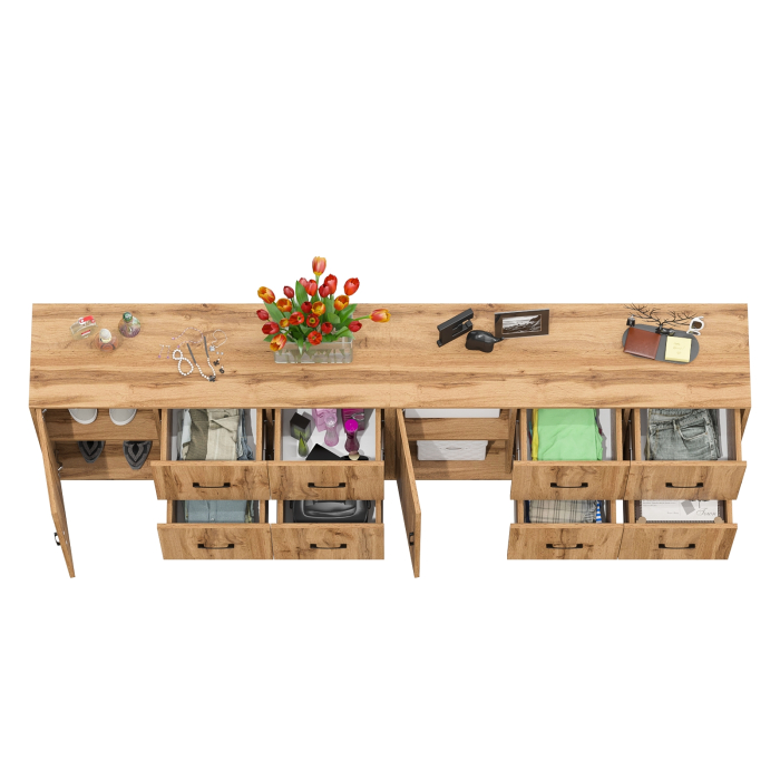 ТВ-тумбы, Два комода РВК 125-1204 с дверкой и 4-мя ящиками