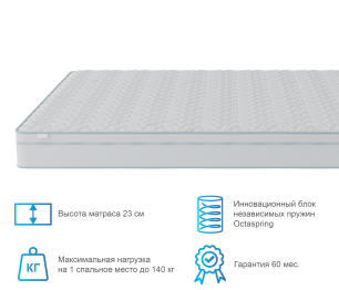 Столлайн / Матрас Корсика-Эффект в чехле Cooler в скрутке 1400х2000