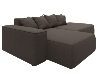 Диван угловой Лига-065 угол левый, рогожка Амур