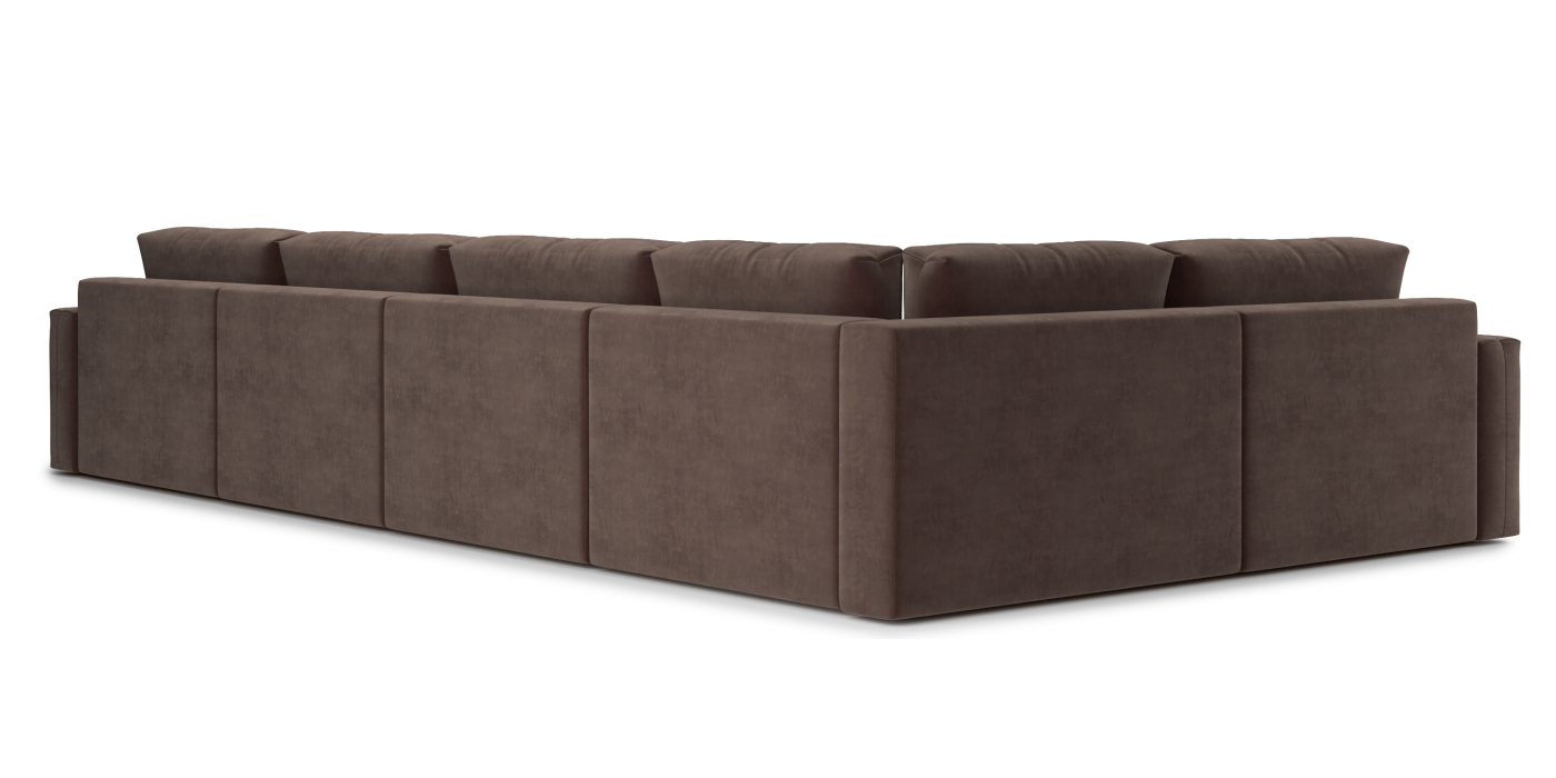 Диваны угловые в гостиную, Диван П-образный Кастел