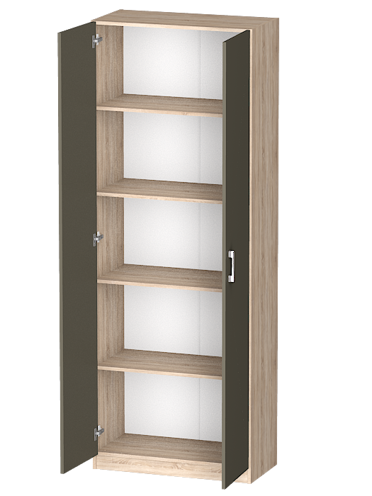 В спальню, Распашной шкаф Лайф с полками 80*40*215 Дуб сонома