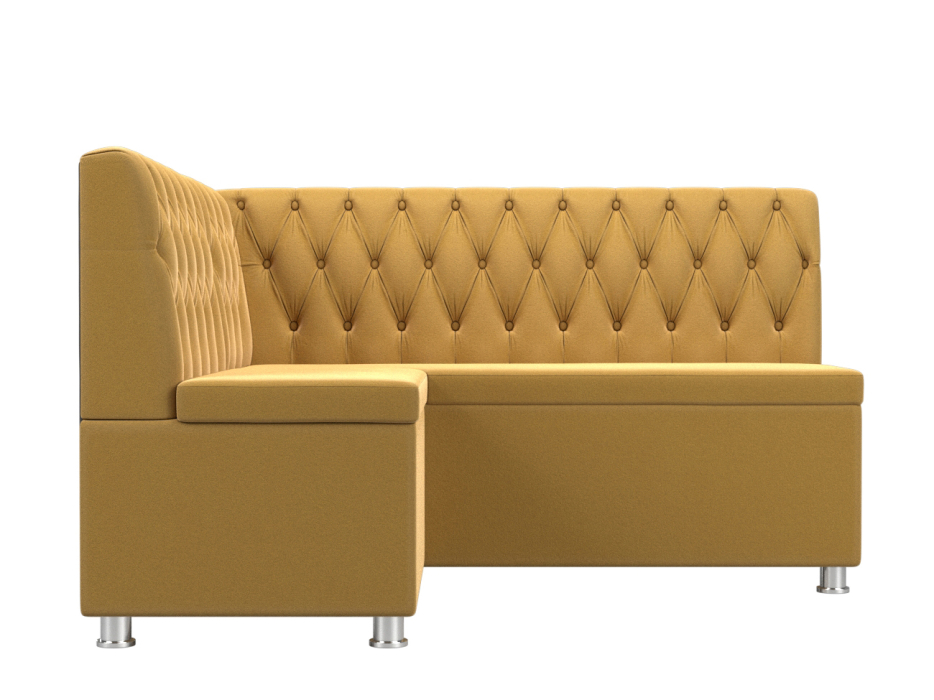 Диваны угловые кухонные, Кухонный угловой диван Мирта левый угол, микровельвет