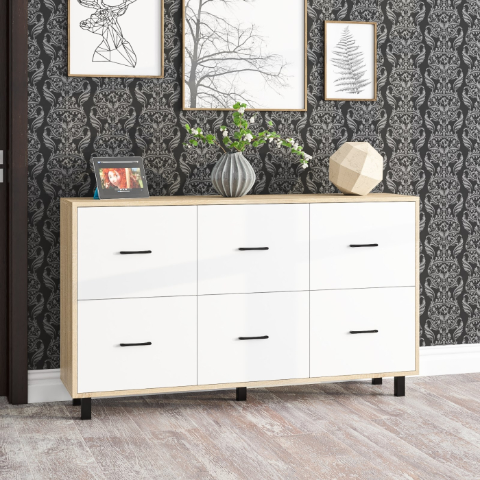 ТВ-тумбы, Комод шесть выдвижных ящиков РВК 127-1504