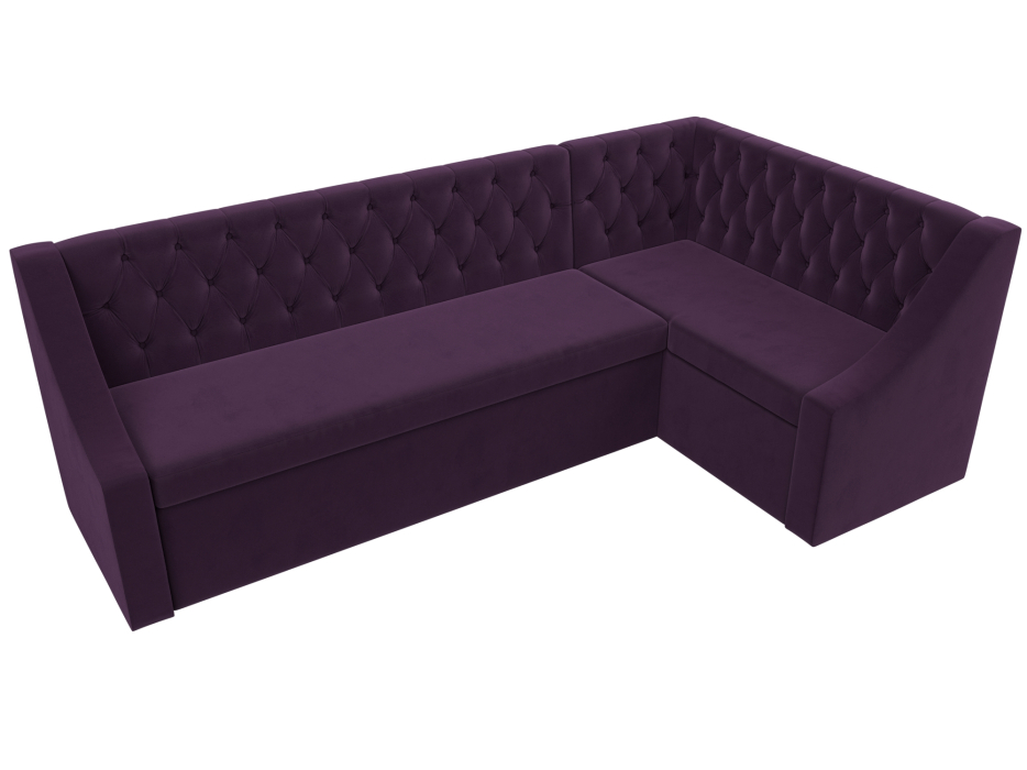 Диваны угловые кухонные, Кухонный угловой диван Мерлин правый угол велюр
