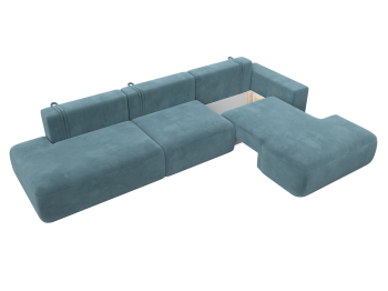 Диван угловой Лига-036 Модерн Лонг правый угол, велюр