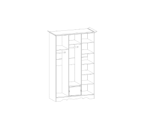 Шкаф трехдверный Латте 3 