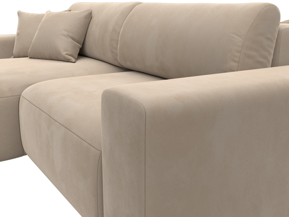 Диваны угловые в гостиную, Диван угловой Лига-036 Классик левый угол, велюр