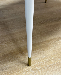 Стол Kenner K1200 раздвижной, стекло белое сатин