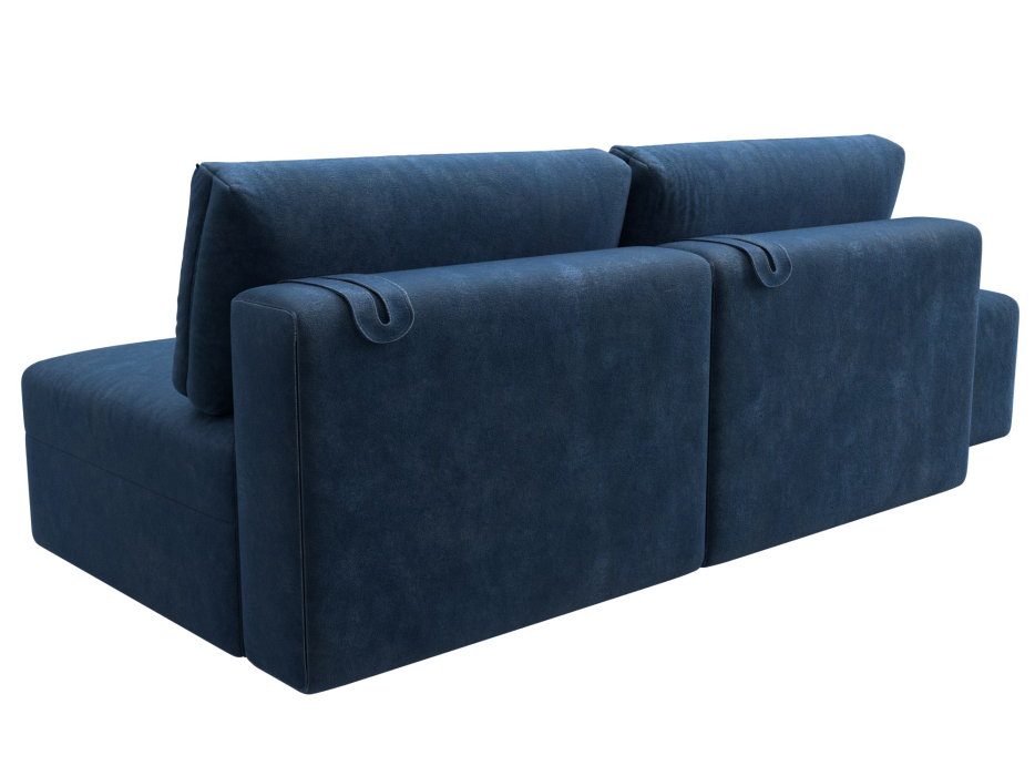 Диваны еврокнижки, Диван прямой модульный с пуфом Лига-060 НПБ, велюр BRUT