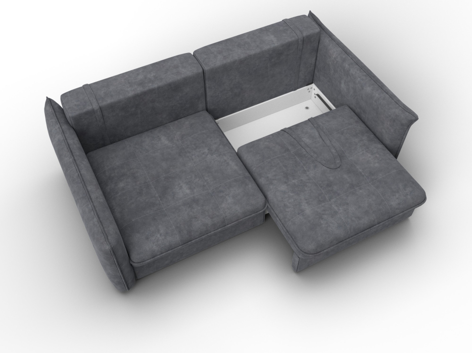 Диваны еврокнижки, Диван прямой Лига-100 НПБ, велюр BRUT