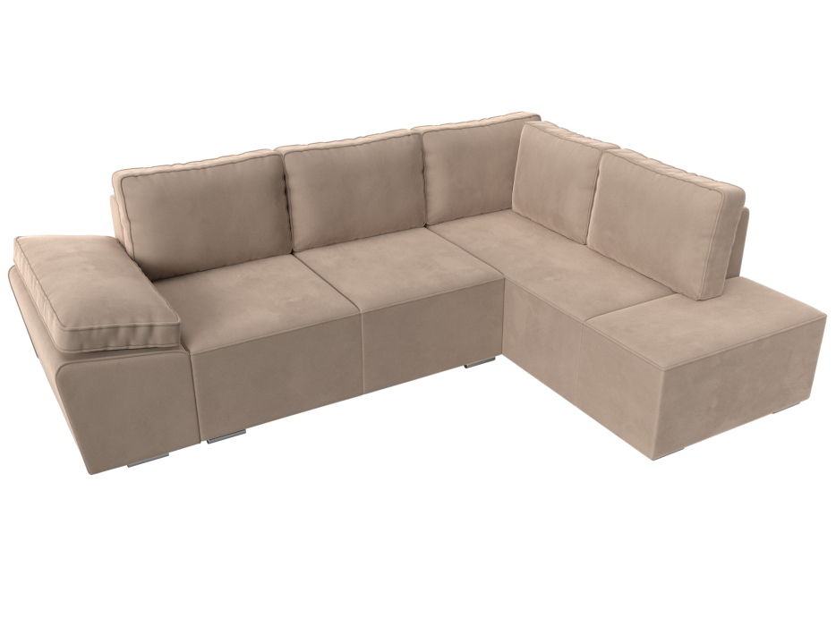 Диваны угловые в гостиную, Угловой диван Хьюго правый угол, велюр