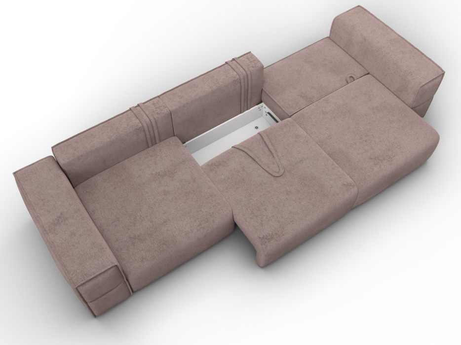 Диваны еврокнижки, Диван прямой Лига-058 НПБ Лонг, велюр TOWER