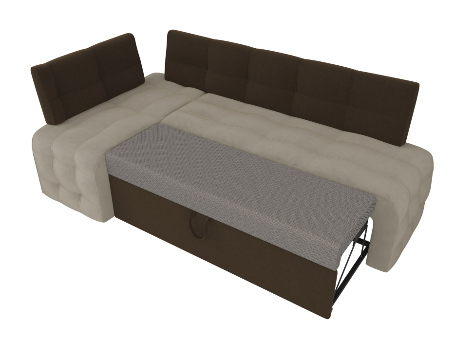 Диваны угловые кухонные, Кухонный угловой диван Люксор левый угол, микровельвет