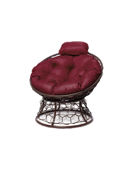 Кресла, Кресло ПАПАСАН мини с ротангом коричневое