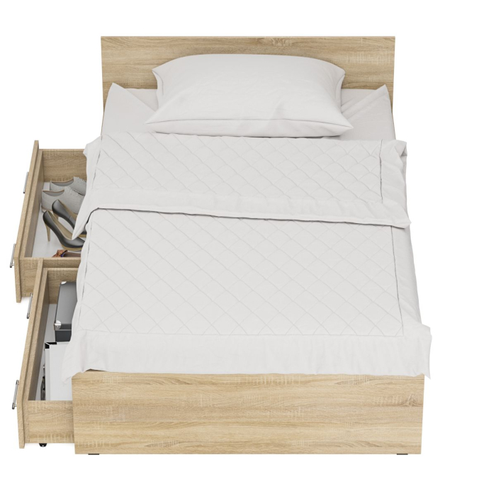 Кровати, Полутороспальная кровать с ящиками Стандарт 1200