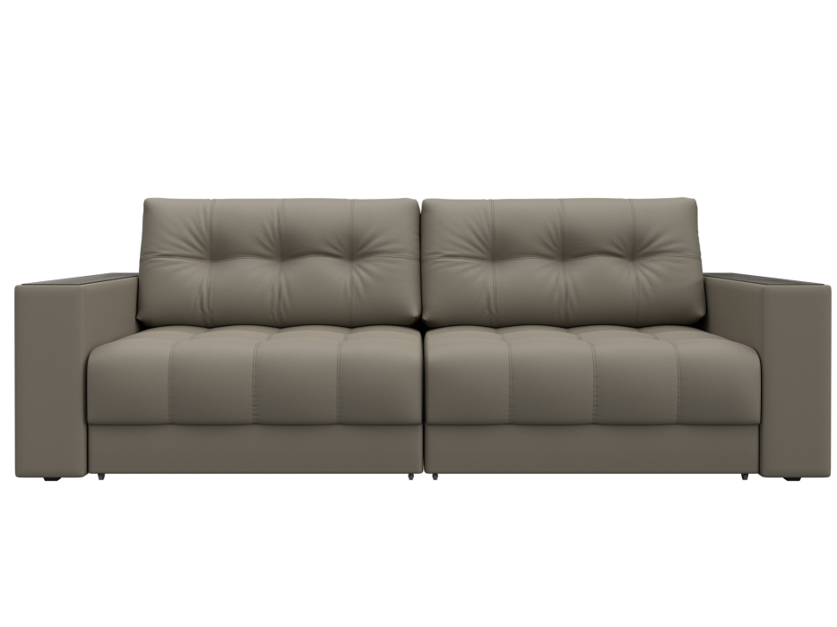 Диваны еврокнижки, Диван прямой с декором Лига-049 НПБ, экокожа GRIFON