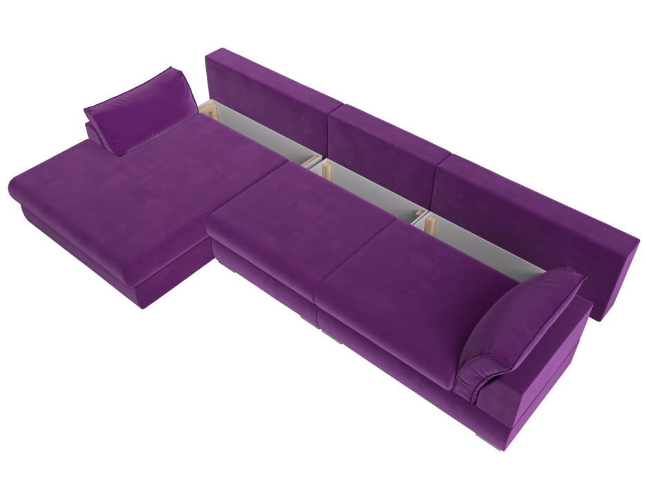 Диваны угловые в гостиную, Угловой диван Пекин Long угол левый, НПБ, микровельвет