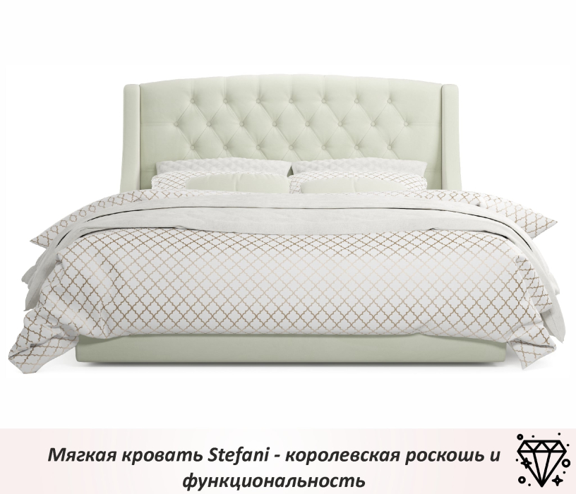 Двуспальные, Мягкая кровать Stefani 1600 с подъемным механизмом