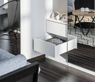 Шкаф 3-х дверный с зеркалом МАКС Белый