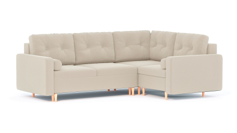 Диван-кровать угловой еврокнижка-пантограф Белфаст модульный, велюр