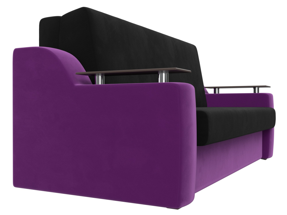 Диваны с ящиком для белья, Прямой диван аккордеон Сенатор 140, микровельвет