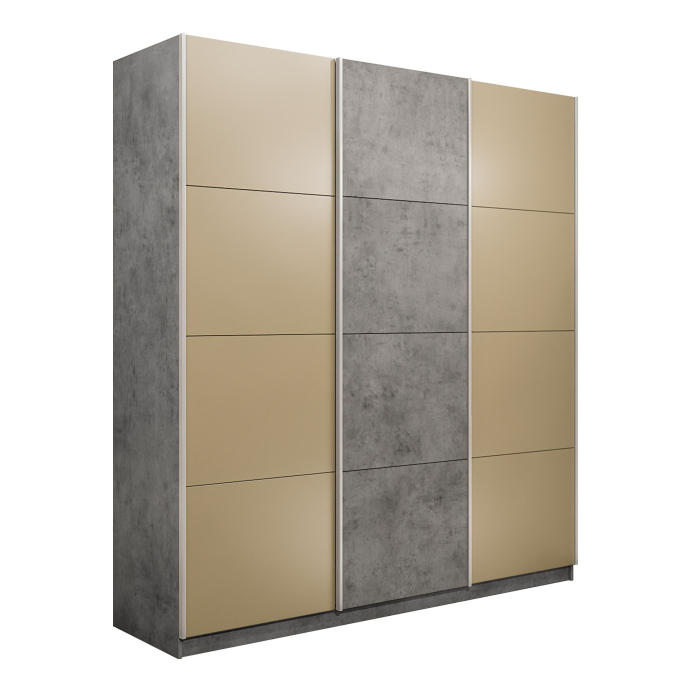Шкафы-купе 3-х дверные, Шкаф-купе Прайм Широкий 3-х дверный Стекла фисташка/ДСП/Доводчики 240х57х230