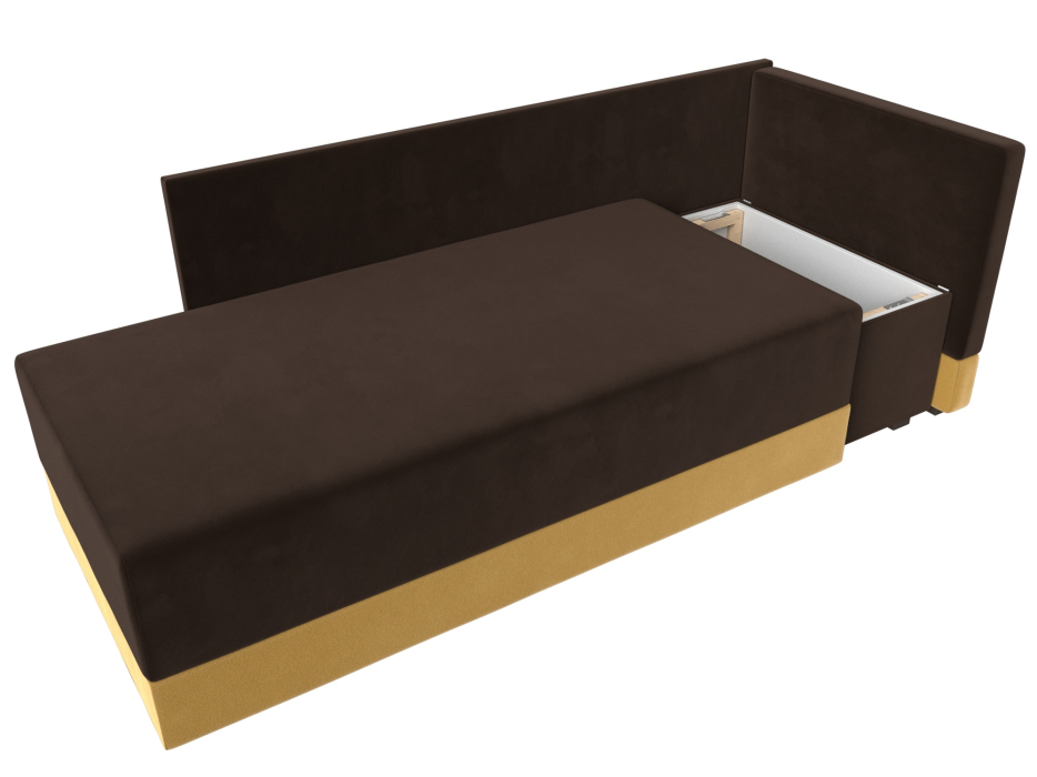 Кушетка диван, Кушетка Никас правая, микровельвет