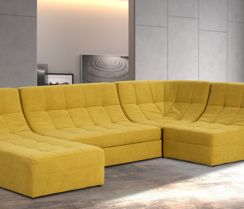 Диваны угловые в гостиную, Диван п-образный Палладиум 2