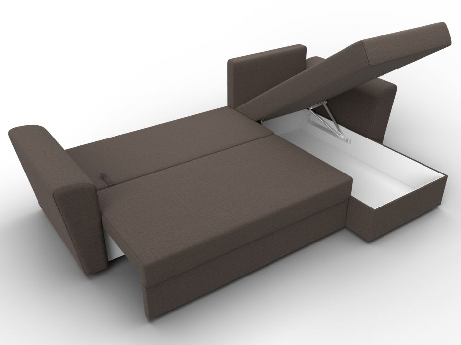 Диваны угловые в гостиную, Угловой диван Амстердам Лайт правый угол, рогожка Амур