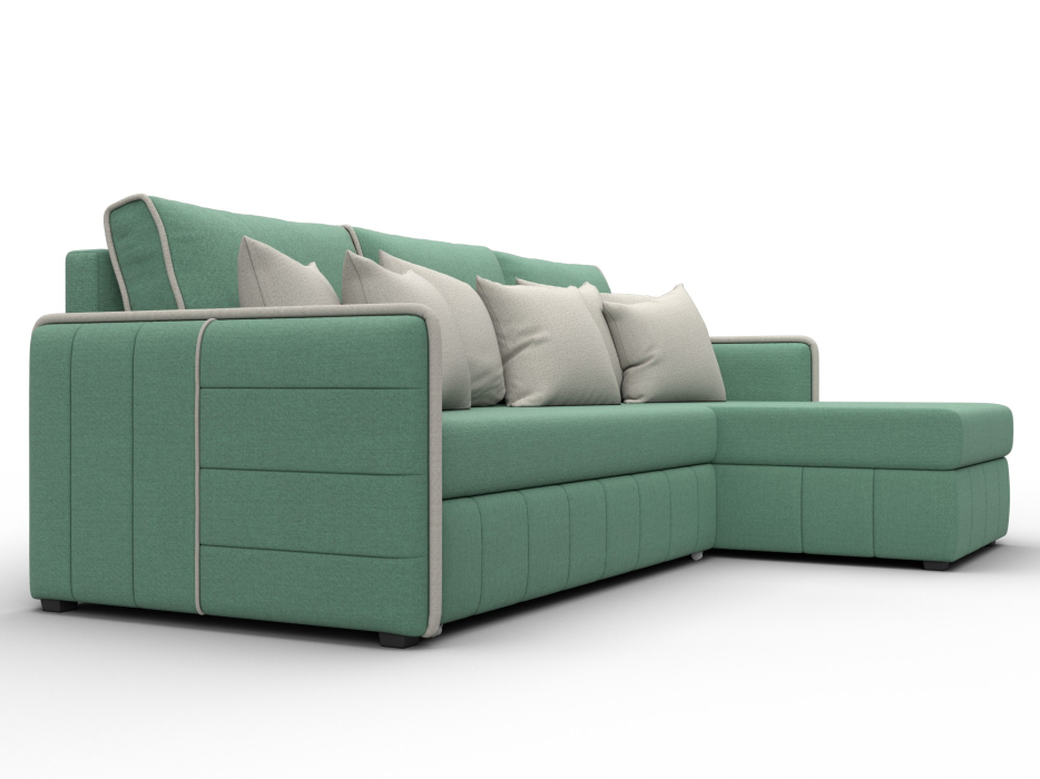 Диваны угловые в гостиную, Диван угловой Лига-078 угол универсальный, рогожка Амур