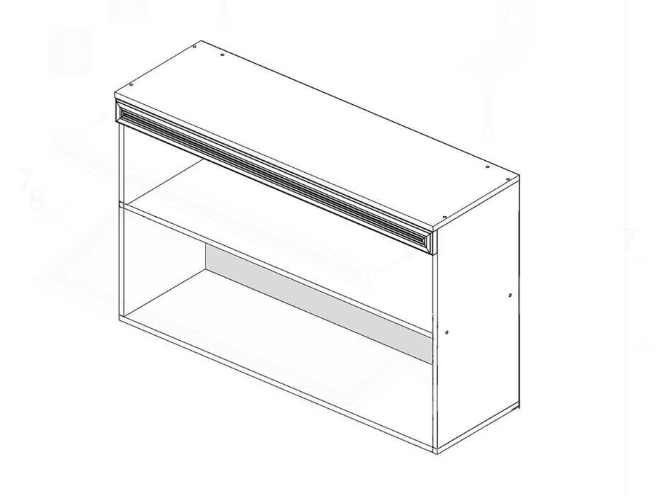 Настенные полки, Полка навесная ЛН-3 Гостиная Ливорно