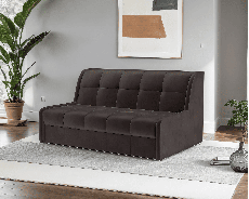 Диваны с ящиком для белья, Диван аккордеон Барон №6 ППУ 180х200 Бархат