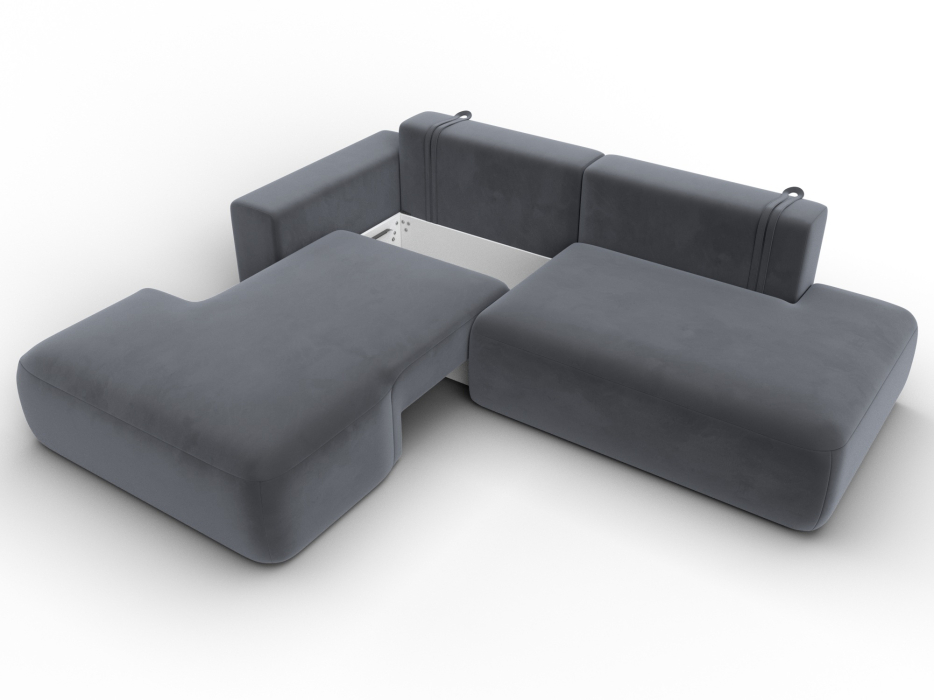 Диваны угловые в гостиную, Диван угловой Лига-036 НПБ Модерн левый угол, велюр