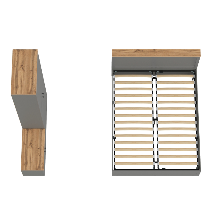 Спальные гарнитуры, Кровать двухспальная Остин с ортопедическим основанием с тумбой 13.257 и шкафом 16.307