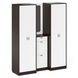 Модульная мебель в прихожую П-6 № 14 МДФ фрезеровка ромб