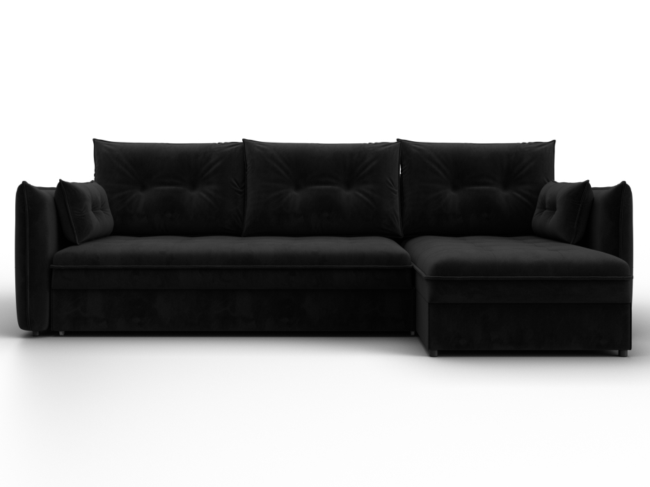 Диваны угловые в гостиную, Диван угловой Лига-100 НПБ угол универсальный, велюр SEVEN