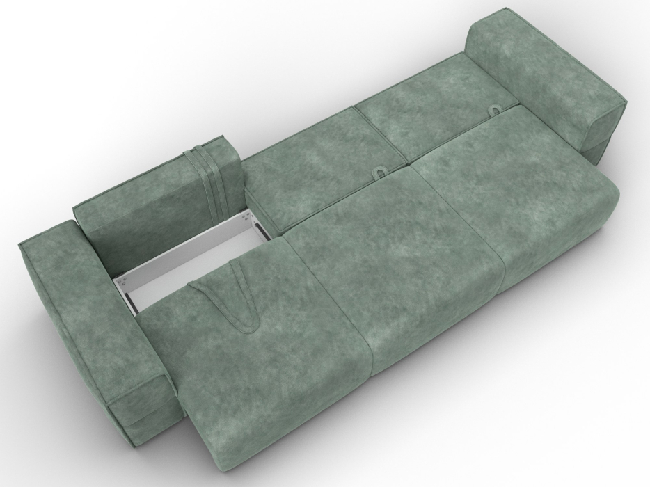 Диваны еврокнижки, Диван прямой Лига-058 НПБ Лонг, велюр BRUT