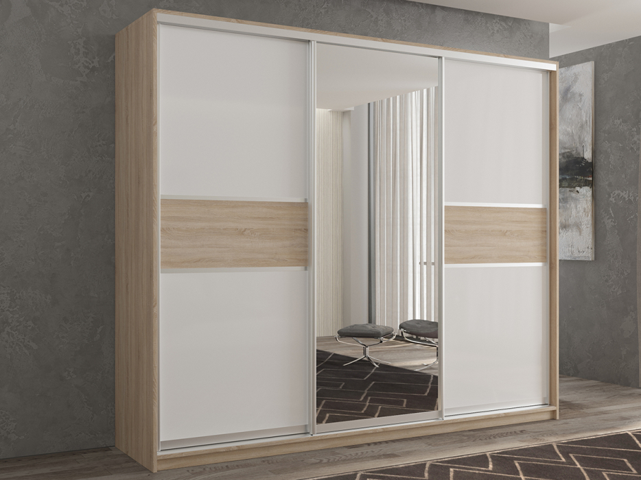 Шкафы-купе 3-х дверные, Шкаф-купе 3х дверный Кааппи 10 210х45