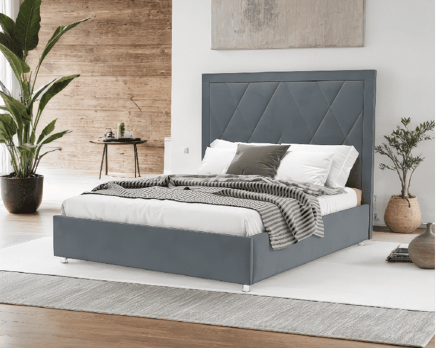 Мягкая кровать, Кровать Треви 160 см (Велюр)