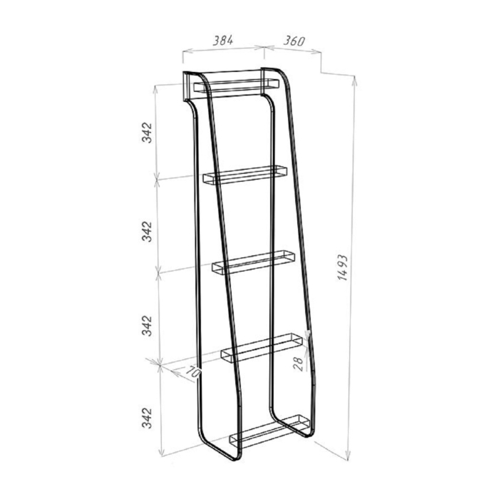 Для подростков, Двухъярусная кровать Легенда D601.2 75х190