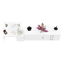 Столик косметический с подсветкой Сура и тумба-комод 122-1504