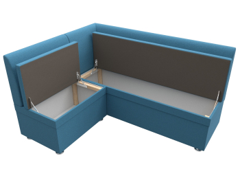 Диван кухонный угловой Уют левый угол, рогожка Амур