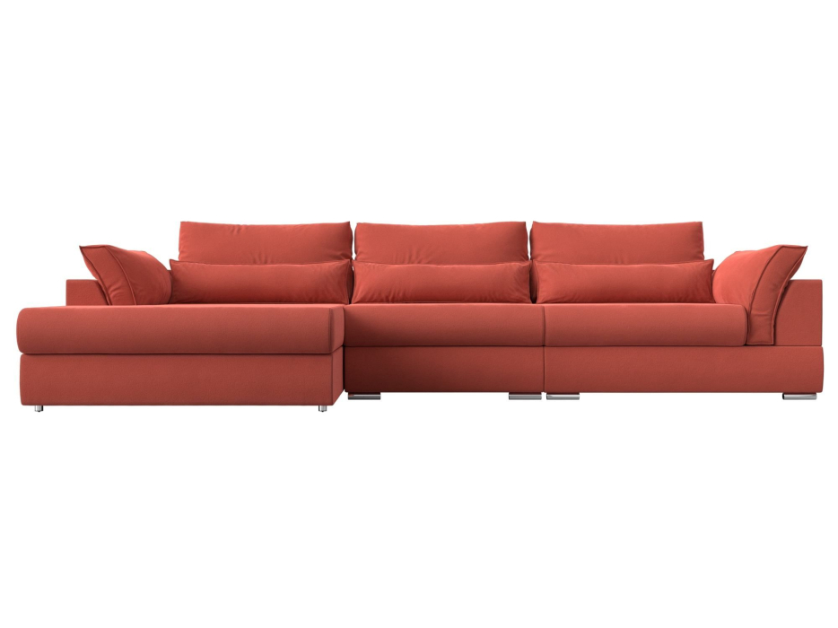 Диваны угловые в гостиную, Угловой диван Пекин Long угол левый, НПБ, микровельвет