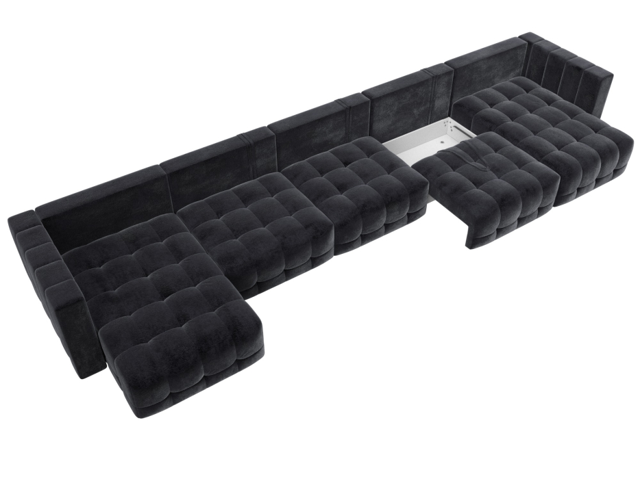 Дизайнерские диваны для гостиной, Диван П-образный Лига-052 НПБ МегаЛонг, велюр TOWER